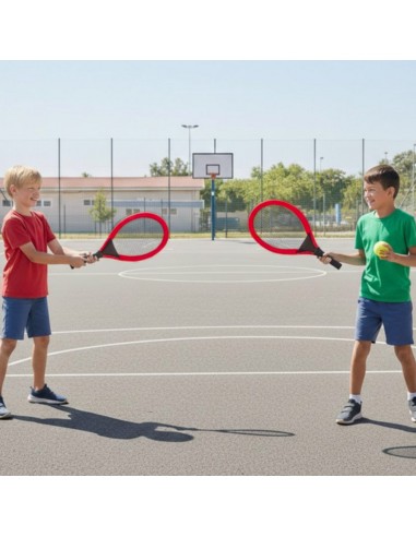 Teniso ir badmintono rinkinys su WOOPIE raketėmis - sportinis žaislas