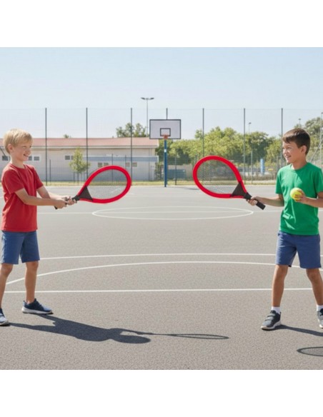 Teniso ir badmintono rinkinys su WOOPIE raketėmis - sportinis žaislas