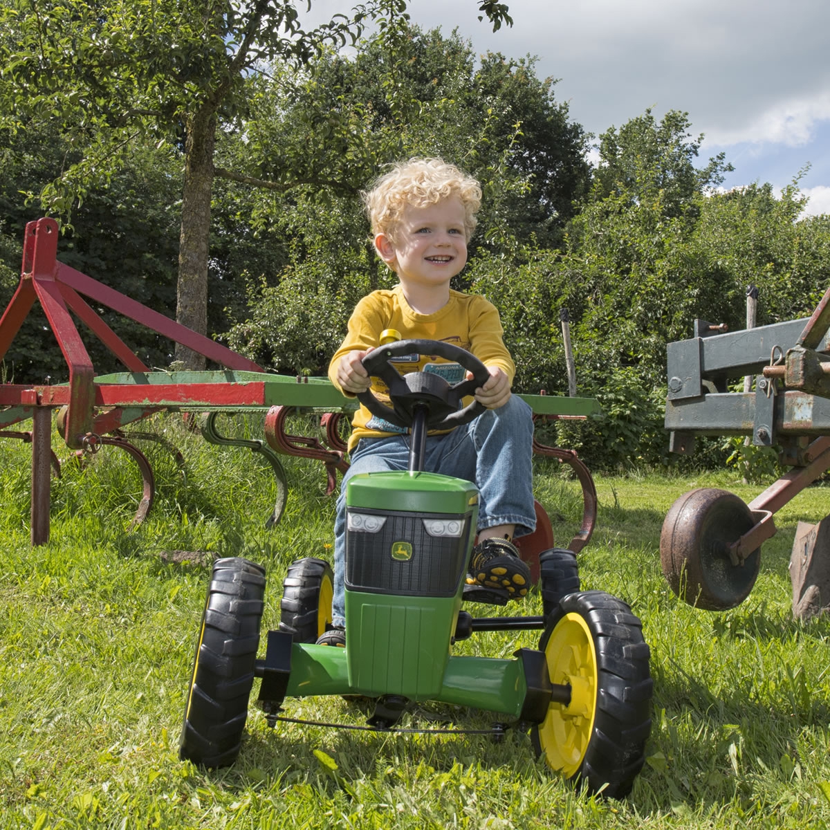 Gokart na pedały john deere ciche koła 2-5 lat do 30 kg