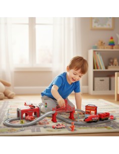 Woopie Train Track - 66-piece Set Bridge Tunnel Sounds 2