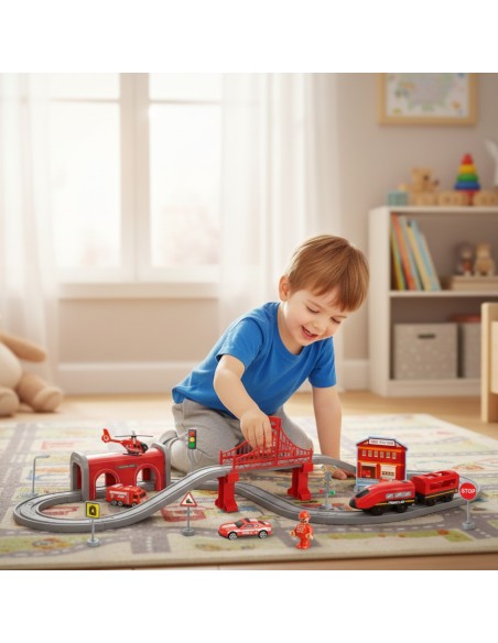 Woopie Train Track - 66-piece Set Bridge Tunnel Sounds