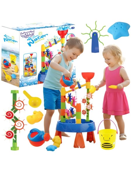 WOOPIE Wassertisch 2-in-1 Wasserfall 5-tlg. – Spielzeug für draußen