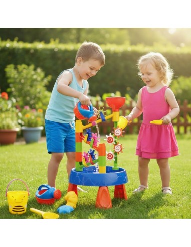 WOOPIE Wassertisch 2-in-1 Wasserfall 5-tlg. – Spielzeug für draußen