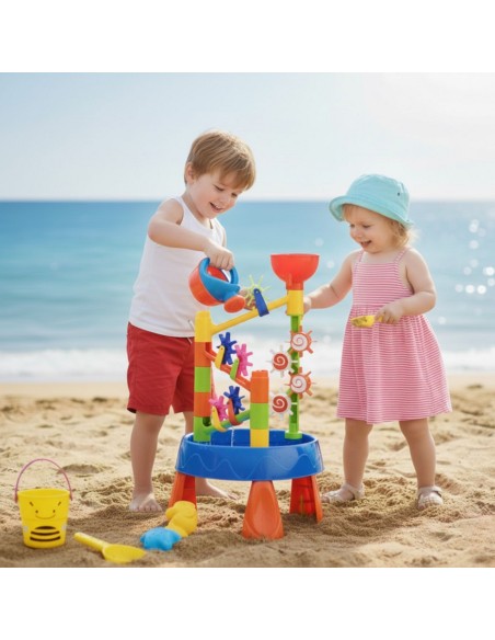 WOOPIE Wassertisch 2-in-1 Wasserfall 5-tlg. – Spielzeug für draußen