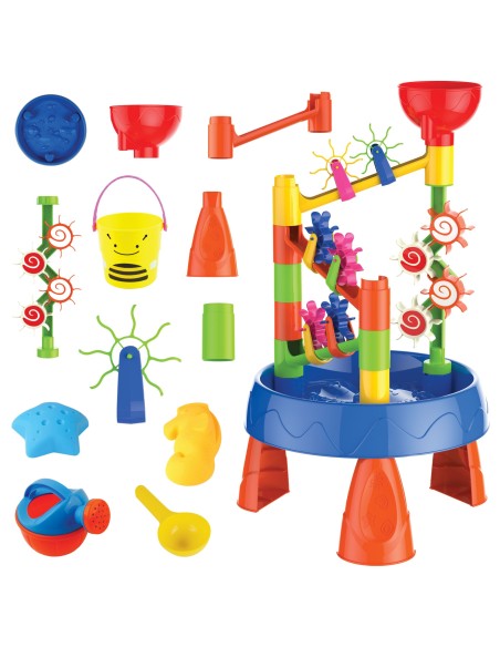 WOOPIE Wassertisch 2-in-1 Wasserfall 5-tlg. – Spielzeug für draußen