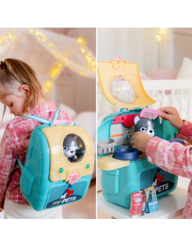 WOOPIE Hund Tragbarer Beauty-Salon 2in1 Transporter im Rucksack