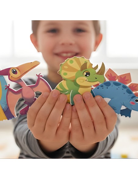 Woopie Dinosaurs Magnetic Blocks - Educational Construction Game