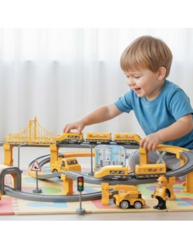 Woopie Train Track - 92 Piece Set Bridge Tunnel Sounds