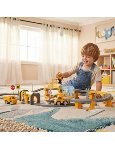 Woopie Train Track - 92 Piece Set Bridge Tunnel Sounds