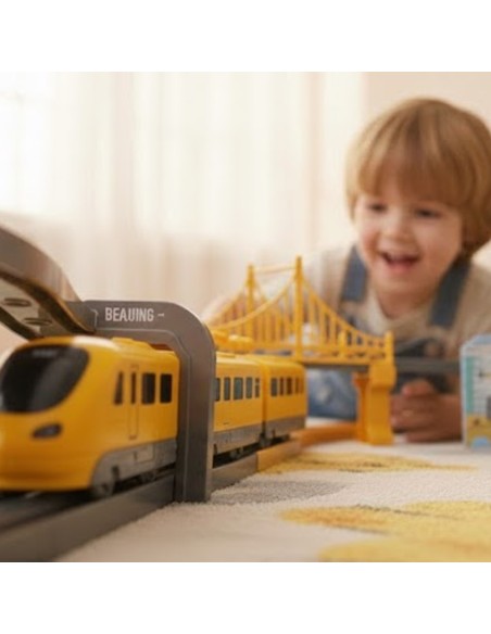 Woopie Train Track - 92 Piece Set Bridge Tunnel Sounds