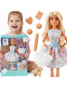 Puppe im Frühlingskleid 30 cm Woopie – Elegantes Zubehör-Set