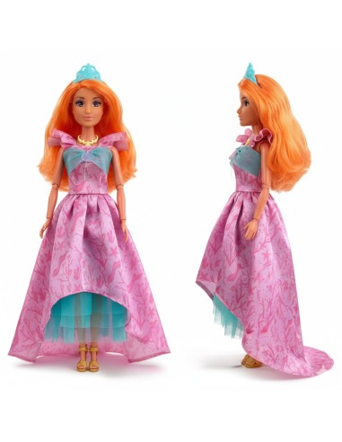 WOOPIE lėlė princesė Lili – rožiniai plaukai, žvilganti suknelė ir aksesuarai