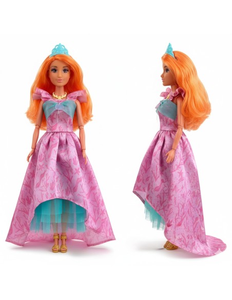 WOOPIE lėlė princesė Lili – rožiniai plaukai, žvilganti suknelė ir aksesuarai