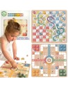 WOOPIE GREEN Gry Planszowe 2w1: Ludo Chińczyk i Węże z Drabinami