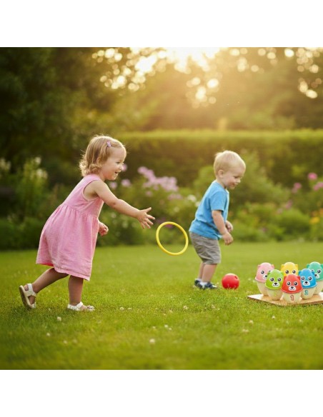 Gra edukacyjna Kolorowe Kręgle – zabawka 3w1 rozwój i ruch Woopie