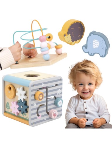 VIGA PolarB Activity Box 5in1 - Wooden Game Center for Children