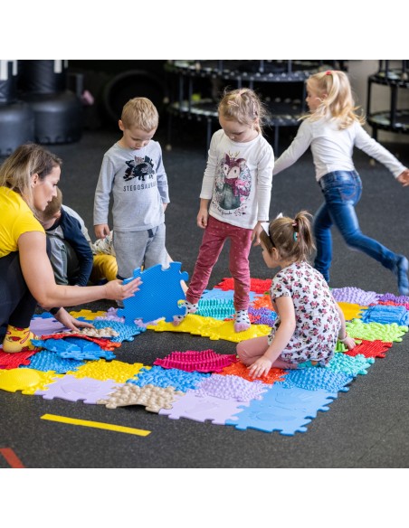 Zestaw Mat Sensorycznych Puzzle 11 el. Zdrowy Rozwój Dziecka - WOOPIE