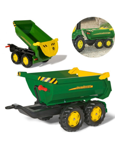 Rolly Toys Przyczepa wywrotka Halfpipe Trailer zielona