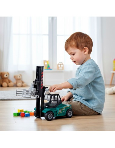Forklift with grabber and trailer - interactive toy Woopie