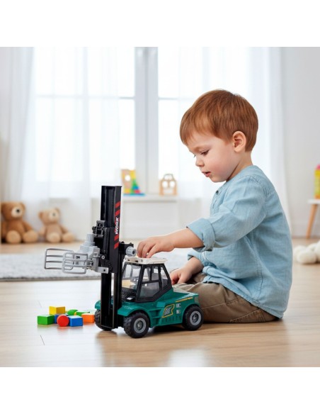 Forklift with grabber and trailer - interactive toy Woopie