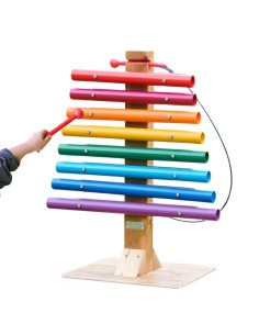 „Masterkidz“ vaivorykštinė muzikinė bokštinė – dideli sodo cimbolai vaikams!