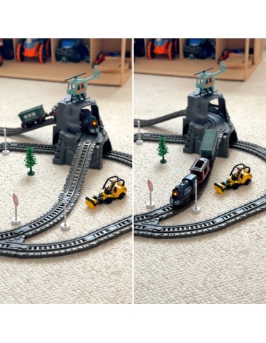 Elektrische Retro-Eisenbahn Woopie – 76 Elemente voller Abenteuer und Spielspaß