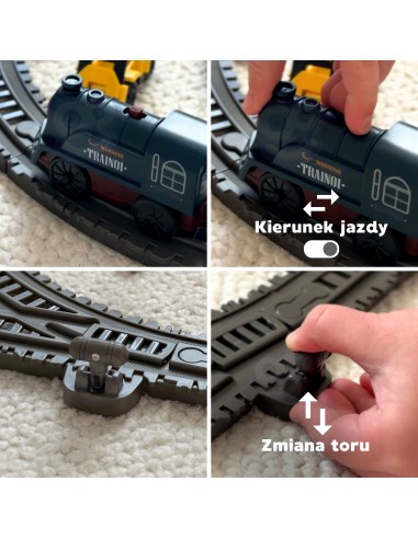 Elektryczna Kolejka Retro Woopie – 76 elementów pełnych przygody i zabawy