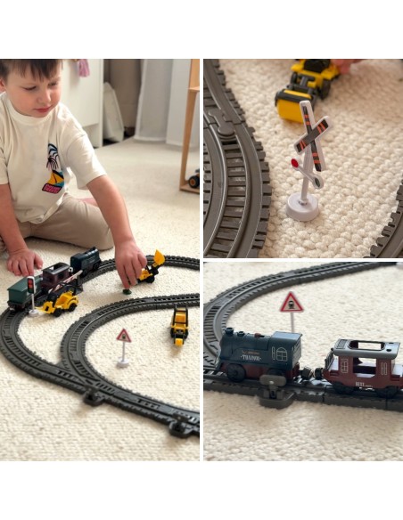 Elektrische Retro-Eisenbahn Woopie – 76 Elemente voller Abenteuer und Spielspaß