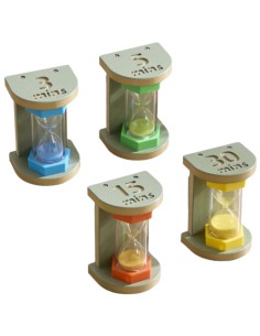 Masterkidz Hourglass Set – Educational Sand Clocks for Learning Time