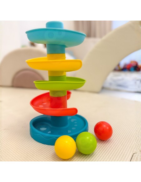 Spiralinis vėžės takelis su 3 kamuoliukais vaikams Woopie Baby – žaidimas ir ugdymas