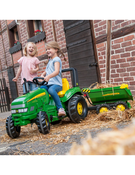 Rolly Toys Przyczepa wywrotka Halfpipe Trailer zielona