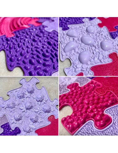 Zestaw Mat Sensorycznych Puzzle Pink WOOPIE - Zdrowe Stopy i Postawa