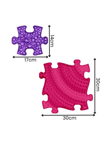 WOOPIE Orthopedic Sensory Mat Puzzle 11 Pieces Pink/Purple