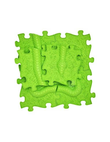 WOOPIE Orthopedic Sensory Mat Puzzle Snake Green 6 pcs.