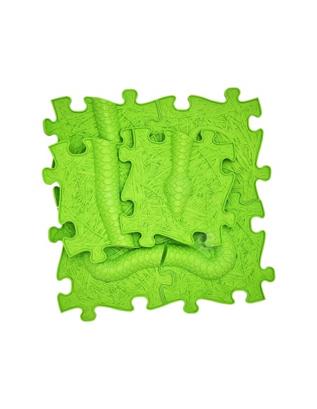 WOOPIE Orthopedic Sensory Mat Puzzle Snake Green 6 pcs.