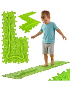 WOOPIE Orthopedic Sensory Mat Puzzle Snake Green 6 pcs.