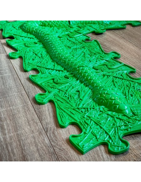 WOOPIE Orthopedic Sensory Mat Puzzle Snake Green 6 pcs.