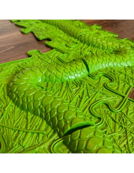 WOOPIE Orthopedic Sensory Mat Puzzle Snake Green 6 pcs.