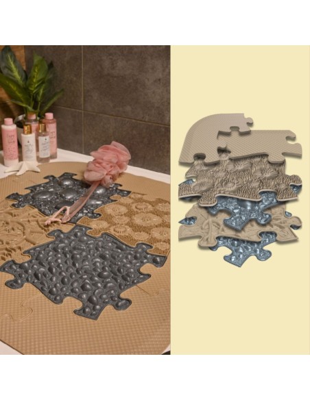Jutiminis pėdų kilimėlių rinkinys, ortopedinės dėlionės SPA WOOPIE - Sveikos pėdos