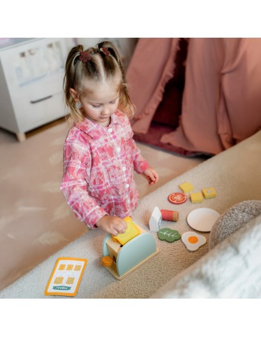 Holz-Frühstücksset mit Toaster – Kinderküche Woopie