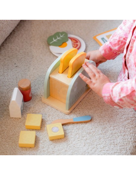 Holz-Frühstücksset mit Toaster – Kinderküche Woopie