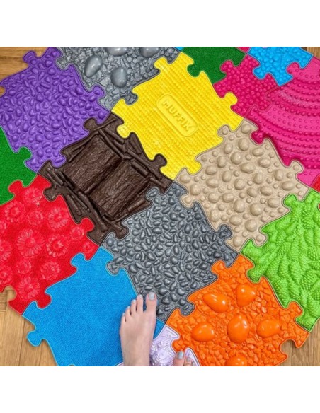 WOOPIE ortopedinis jutiminis kilimėlis Royal Puzzle 30 el. Sveikos pėdos