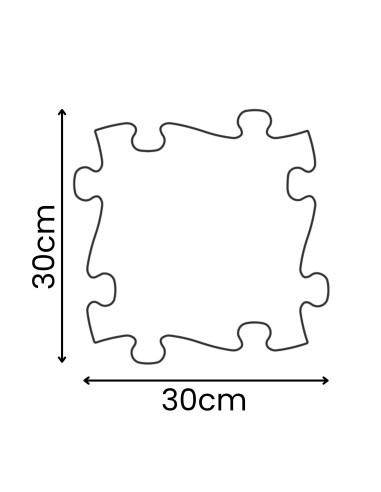 WOOPIE ortopedinis jutiminis kilimėlis Royal Puzzle 30 el. Sveikos pėdos