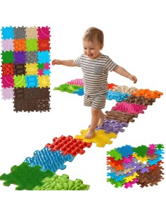 WOOPIE ortopedinis jutiminis kilimėlis Royal Puzzle 30 el. Sveikos pėdos