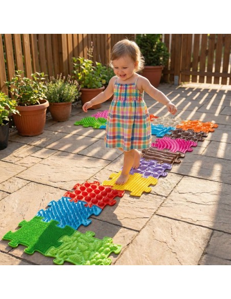 WOOPIE ortopedinis jutiminis kilimėlis Royal Puzzle 30 el. Sveikos pėdos