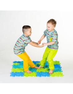 WOOPIE Sensory Mat Orthopedic Puzzle 11 Pieces Blue-Green 2