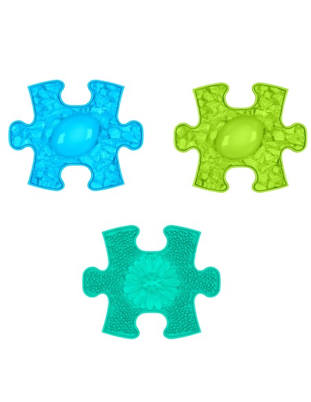 WOOPIE Sensory Mat Orthopedic Puzzle 11 Pieces Blue-Green