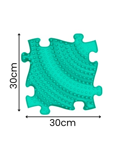 WOOPIE Sensory Mat Orthopedic Puzzle 11 Pieces Blue-Green