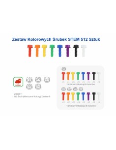 MASTERKIDZ Kolorowe Śrubki 5 Kształtów Do Tablicy Kreatywnej STEM 512 Sztuk Mix Kolorów 2
