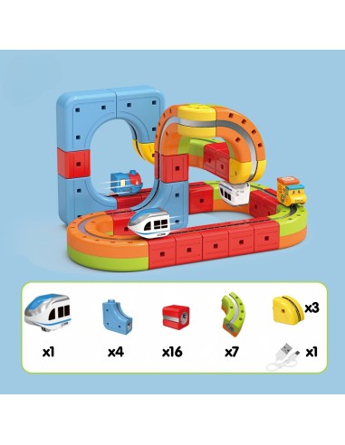 Magnetische Schwebebahn 32-tlg. WOOPIE – Spielzeug für Kinder